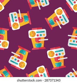 coffee machine flat icon,eps10 seamless pattern background