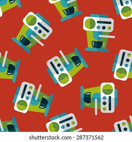 coffee machine flat icon,eps10 seamless pattern background