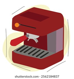 Coffee machine flat illustration.  vektor