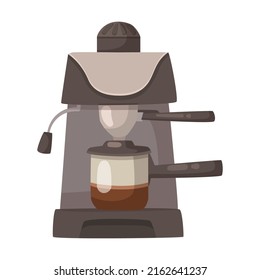 Coffee Machine Front View. Different Coffeemaker Vector Illustration. Coffee Or Espresso Machines With Filters, Cups And Mugs, Moka Pot On White Background