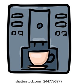Coffee Machine - Hand Drawn Doodle Icon