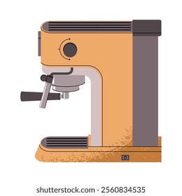 Coffee machine for home, coffee shop, cafe. Modern kitchen accessories for making hot drinks in cafe. Device for making drinks. Flat vector illustrations isolated on white background