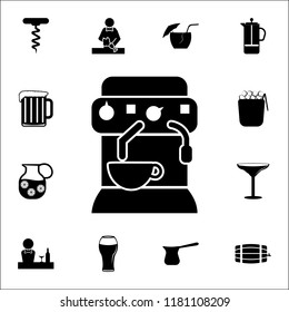 coffee machine icon. Bar icons universal set for web and mobile