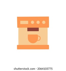 Coffee machine icon in color icon, isolated on white background 
