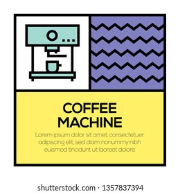 COFFEE MACHINE ICON CONCEPT