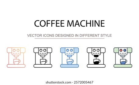 Coffee Machine icon design with white background stock illustration