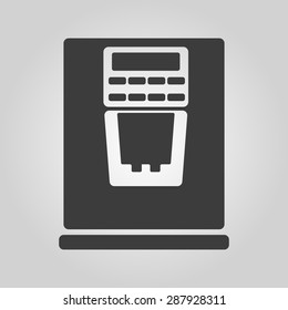 The coffee machine icon. Espresso and latte symbol. Flat Vector illustration
