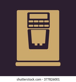 The coffee machine icon. Espresso and latte symbol. Flat Vector illustration