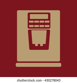 The coffee machine icon. Espresso and latte symbol. Flat Vector illustration