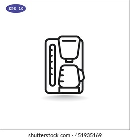 Coffee machine Icon Flat.