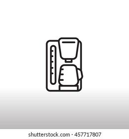 Coffee machine Icon Flat.