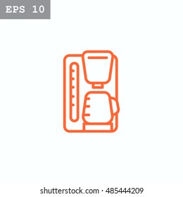 Coffee machine Icon Flat.