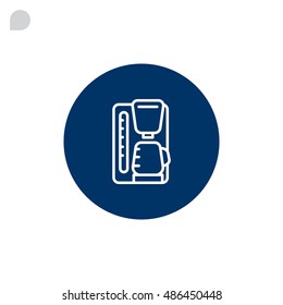 Coffee machine Icon Flat.