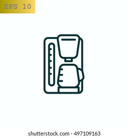 Coffee machine Icon Flat.