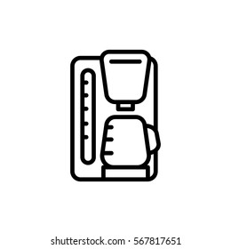 Coffee Machine Icon Flat.