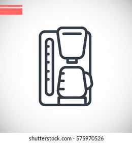 Coffee machine Icon Flat.
