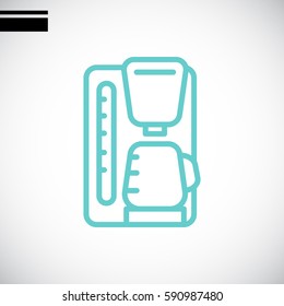 Coffee machine Icon Flat.