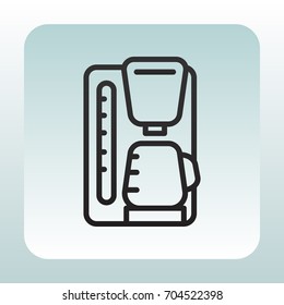 Coffee machine Icon Flat.