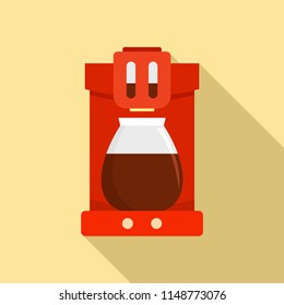 Coffee machine icon. Flat illustration of coffee machine vector icon for web design