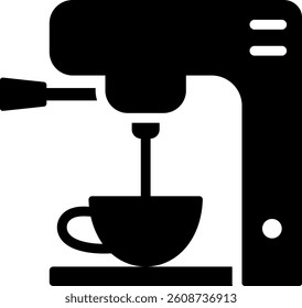 Coffee Machine Icon Glyph Vector Illustration