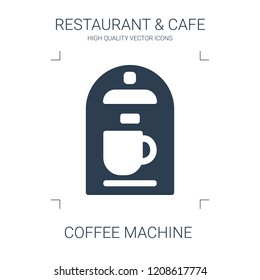 coffee machine icon. high quality filled coffee machine icon on white background. from restaurant cafe collection flat trendy vector coffee machine symbol. use for web and mobile
