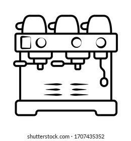 Coffee Machine Icon, Hot Coffee Making Machine Icon, Cooking Appliance Icon