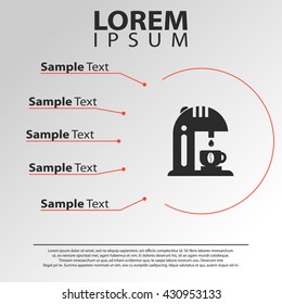 coffee machine icon. coffee machine infographics template