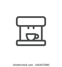 Coffee machine icon isolated on white background. Coffeemaker symbol modern, simple, vector, icon for website design, mobile app, ui. Vector Illustration