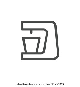 Kaffeemaschinensymbol einzeln auf weißem Hintergrund. Kaffeemaschinensymbol modern, einfach, Vektorillustration, Ikone für Website-Design, mobile App, ui. Vektorillustration-Illustration