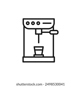 Coffee machine icon isolated on white background