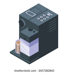 Coffee machine icon. Isometric of coffee machine vector icon for web design isolated on white background
