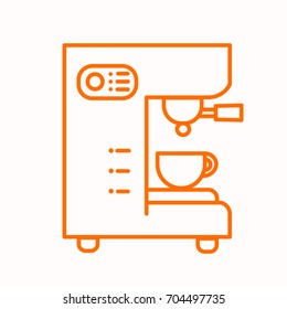 Coffee Machine Icon Line
