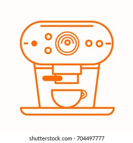 Coffee Machine Icon Line