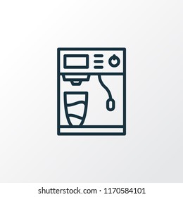 Coffee machine icon line symbol. Premium quality isolated coffeemaker element in trendy style.