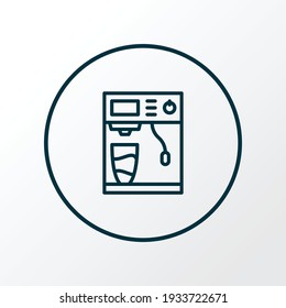 Coffee machine icon line symbol. Premium quality isolated coffeemaker element in trendy style.