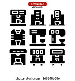 coffee machine icon or logo isolated sign symbol vector illustration - Collection of high quality black style vector icons
