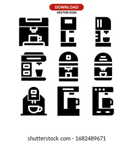 coffee machine icon or logo isolated sign symbol vector illustration - Collection of high quality black style vector icons
