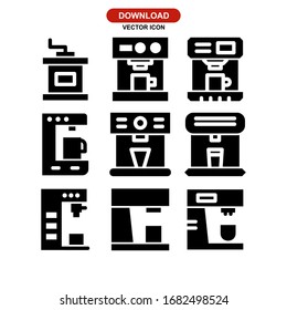 coffee machine icon or logo isolated sign symbol vector illustration - Collection of high quality black style vector icons
