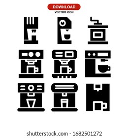 coffee machine icon or logo isolated sign symbol vector illustration - Collection of high quality black style vector icons
