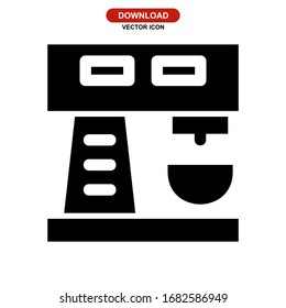 coffee machine icon or logo isolated sign symbol vector illustration - high quality black style vector icons

