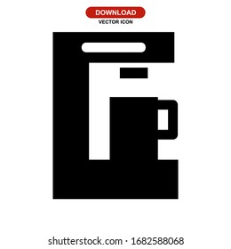 coffee machine icon or logo isolated sign symbol vector illustration - high quality black style vector icons
