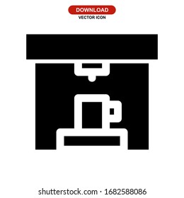 coffee machine icon or logo isolated sign symbol vector illustration - high quality black style vector icons
