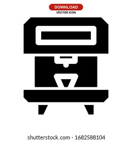 coffee machine icon or logo isolated sign symbol vector illustration - high quality black style vector icons
