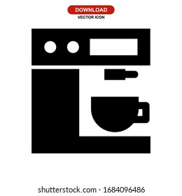 coffee machine icon or logo isolated sign symbol vector illustration - high quality black style vector icons
