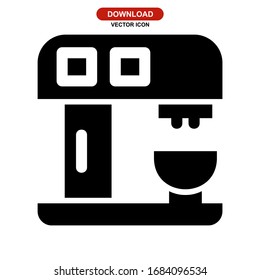 coffee machine icon or logo isolated sign symbol vector illustration - high quality black style vector icons
