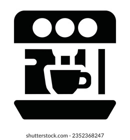 Coffee Machine Icon Logo Silhouette Vector