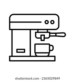 Icono de máquina de café. Cafetera, pictograma sobre fondo blanco. Ilustración vectorial