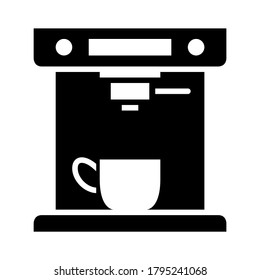 Coffee machine icon in modern flat style design. Vector illustration isolated on white background.