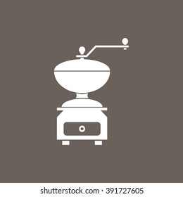 Coffee Machine Icon on Dark Gray Color. Eps-10.