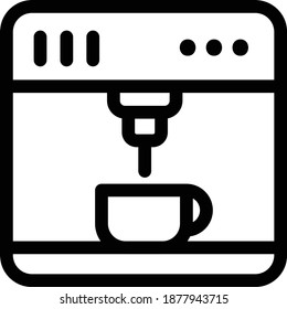 Coffee Machine icon on a white background in EPS format